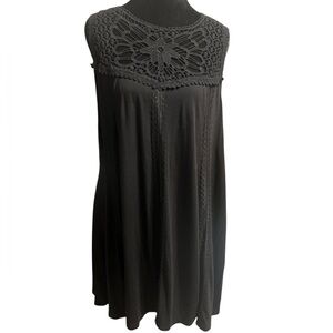 Women's Torrid Black Crochet Neck Super Soft Knit Tank Top 1X